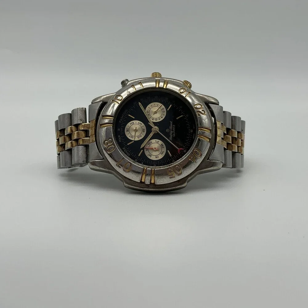 Mathey-Tissot MT M0115 Mens Watch 39mm Triple Calendar New Battery 6.75